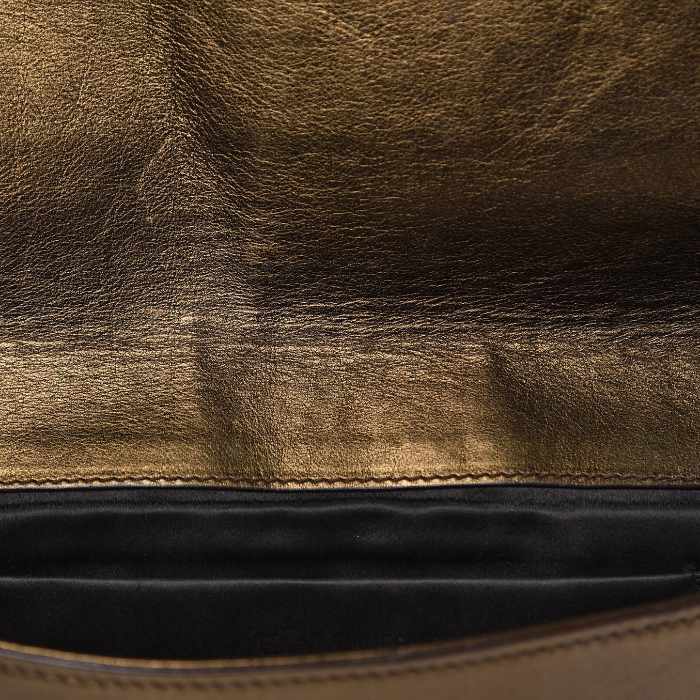 Metallic Calfskin Monogram Large Belle De Jour Clutch Bronze