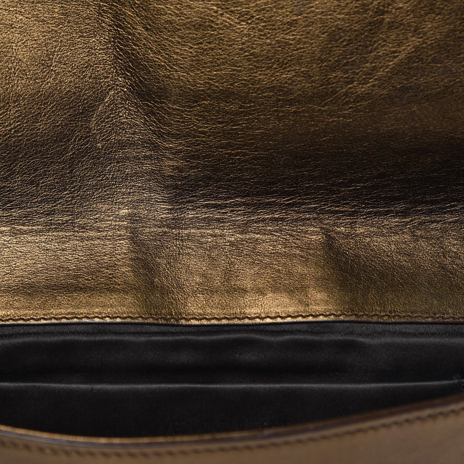 Saint Laurent Metallic Calfskin Monogram Large Belle De Jour Clutch Bronze 8 of 15