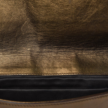 Saint Laurent Metallic Calfskin Monogram Large Belle De Jour Clutch Bronze 8 of 15