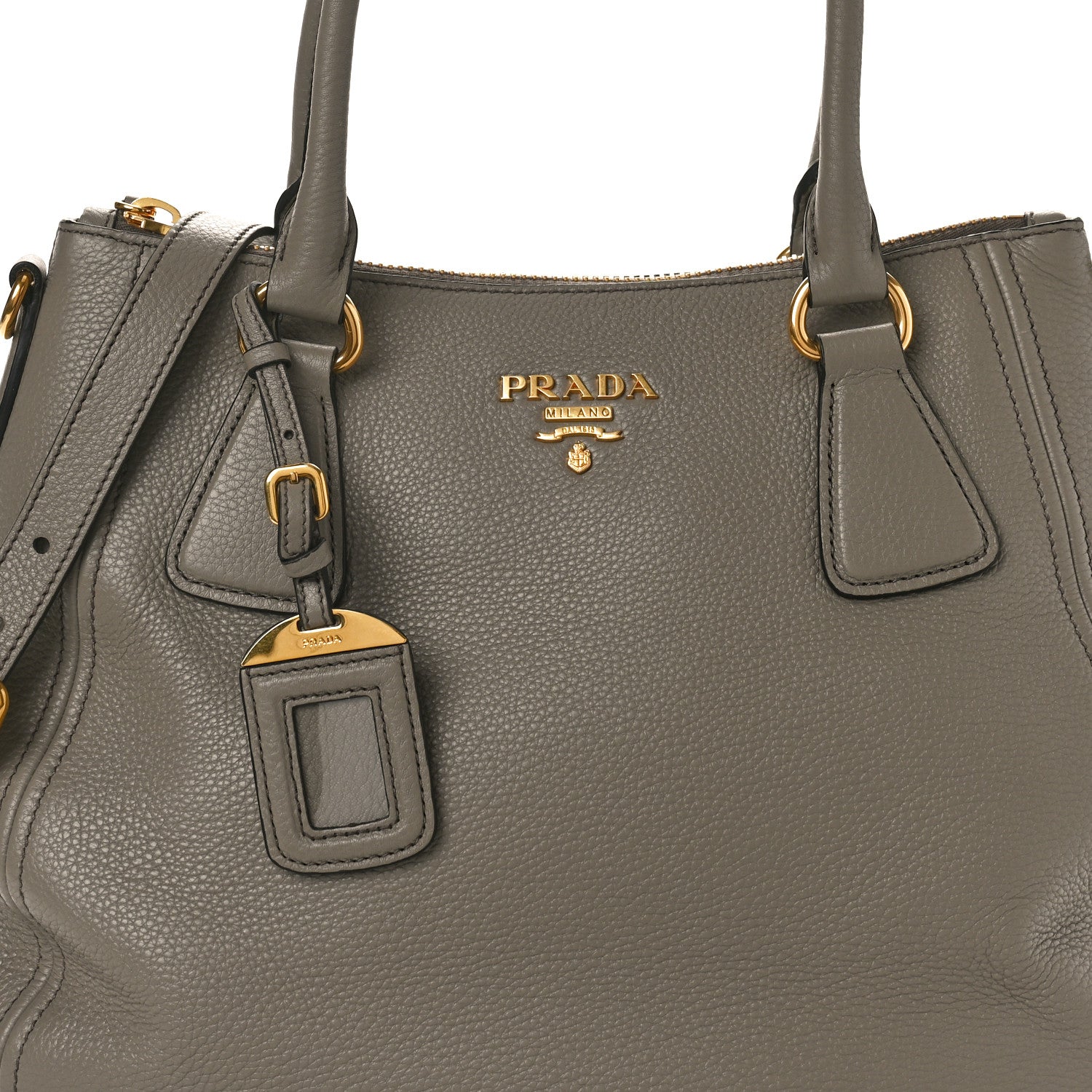 Prada Vitello Phenix Shoulder Bag Argilla 7 of 9