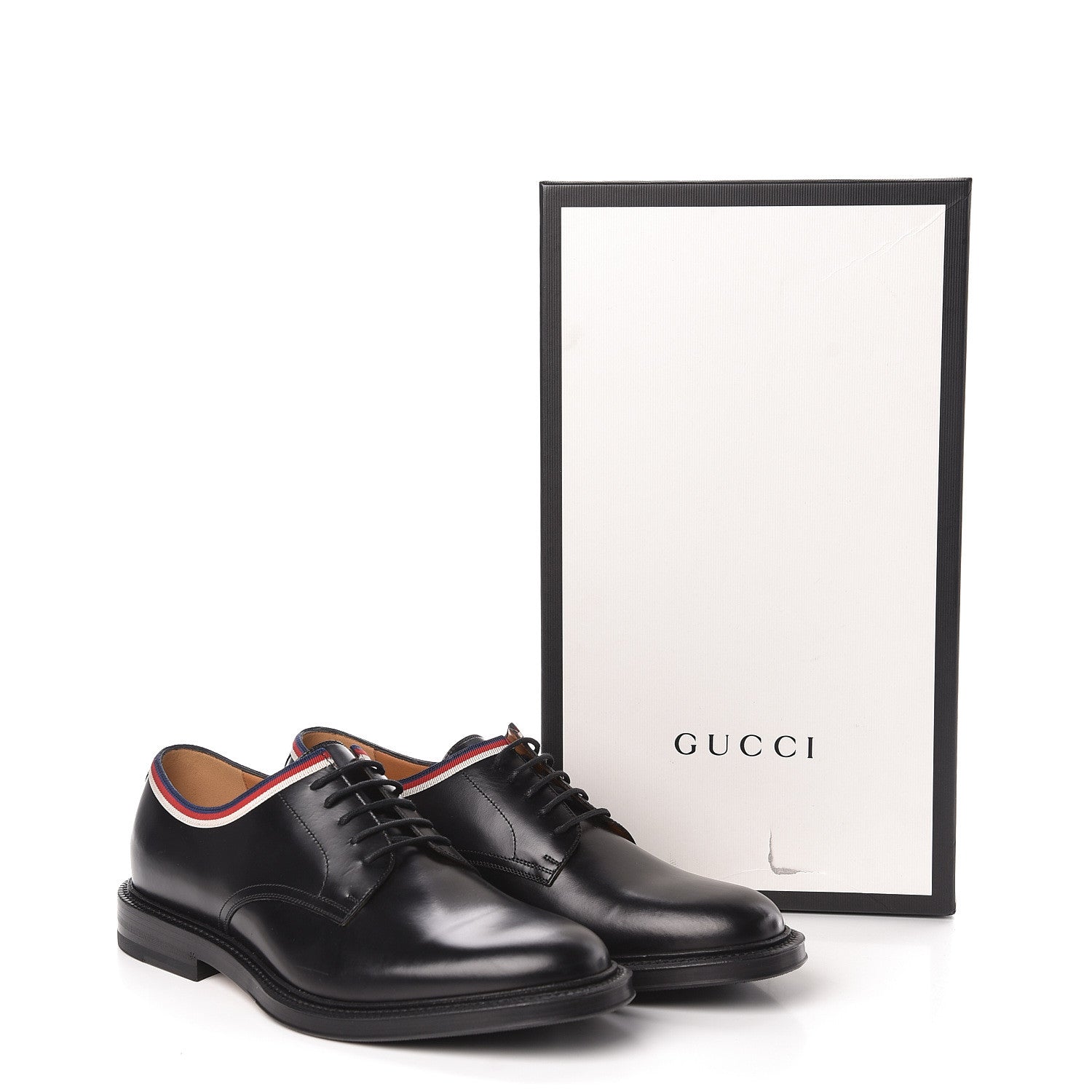 Gucci Calfskin Mens Derby Loafers 8 Black 7 of 7