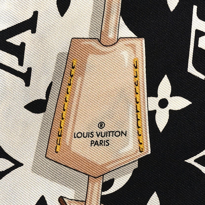 Louis Vuitton Silk Monogram Confidential Square Scarf Black 4 of 4