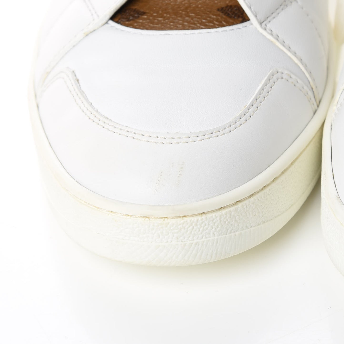 Calfskin Reverse Monogram Boombox High Top Sneakers 38 White