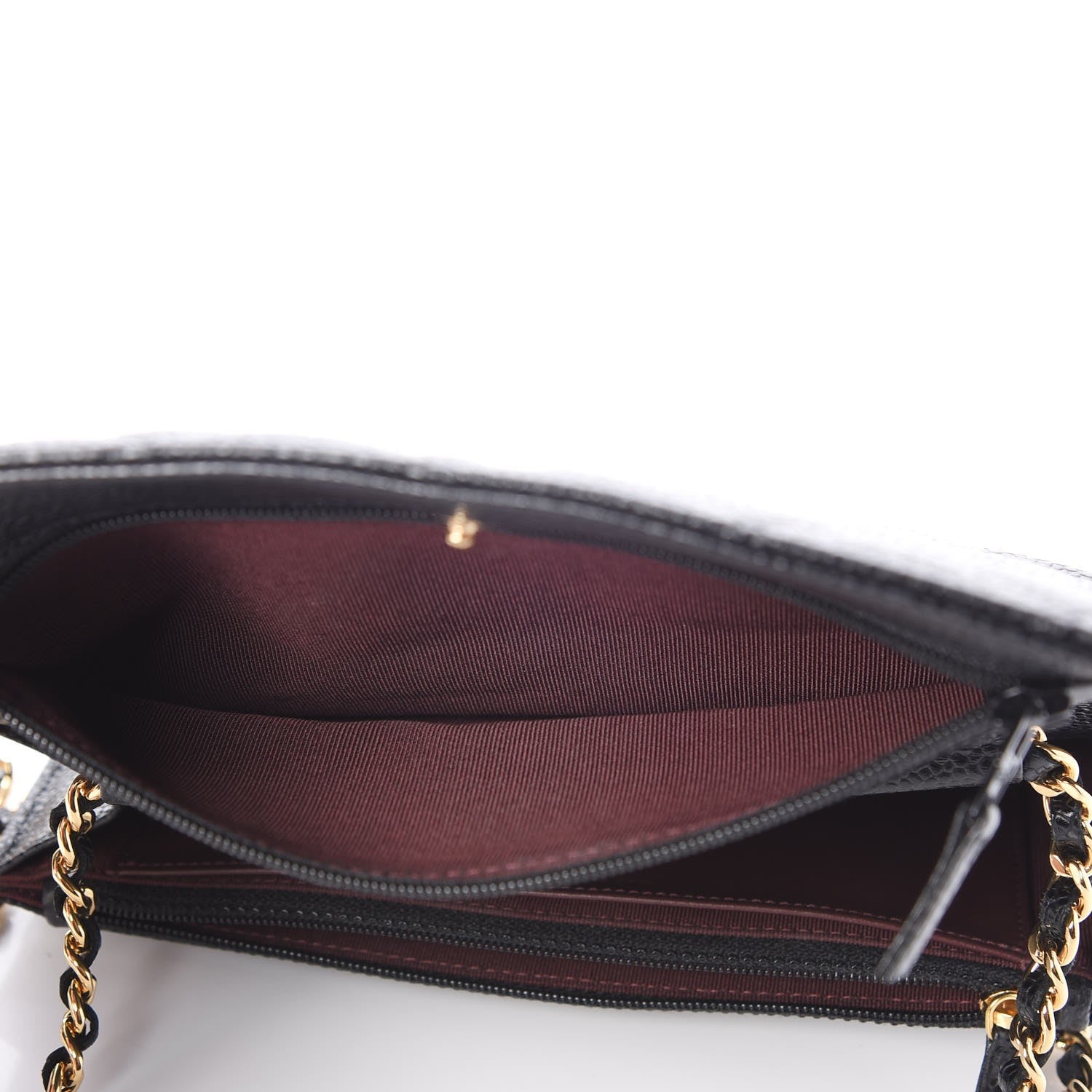 Chanel Caviar Quilted Wallet On Chain WOC Black 10 of 11
