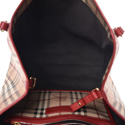 Burberry Haymarket Check Small Canterbury Tote Military Red 5 of 9