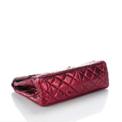 Chanel Metallic Calfskin Quilted 2.55 Reissue Flap 227 Red 4 of 12