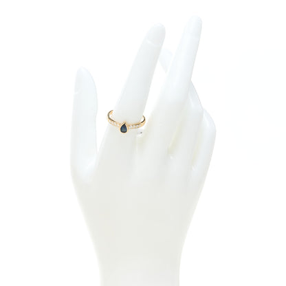 Cartier 18K Yellow Gold Blue Sapphire Diamond Ring 56 7.75 2 of 6