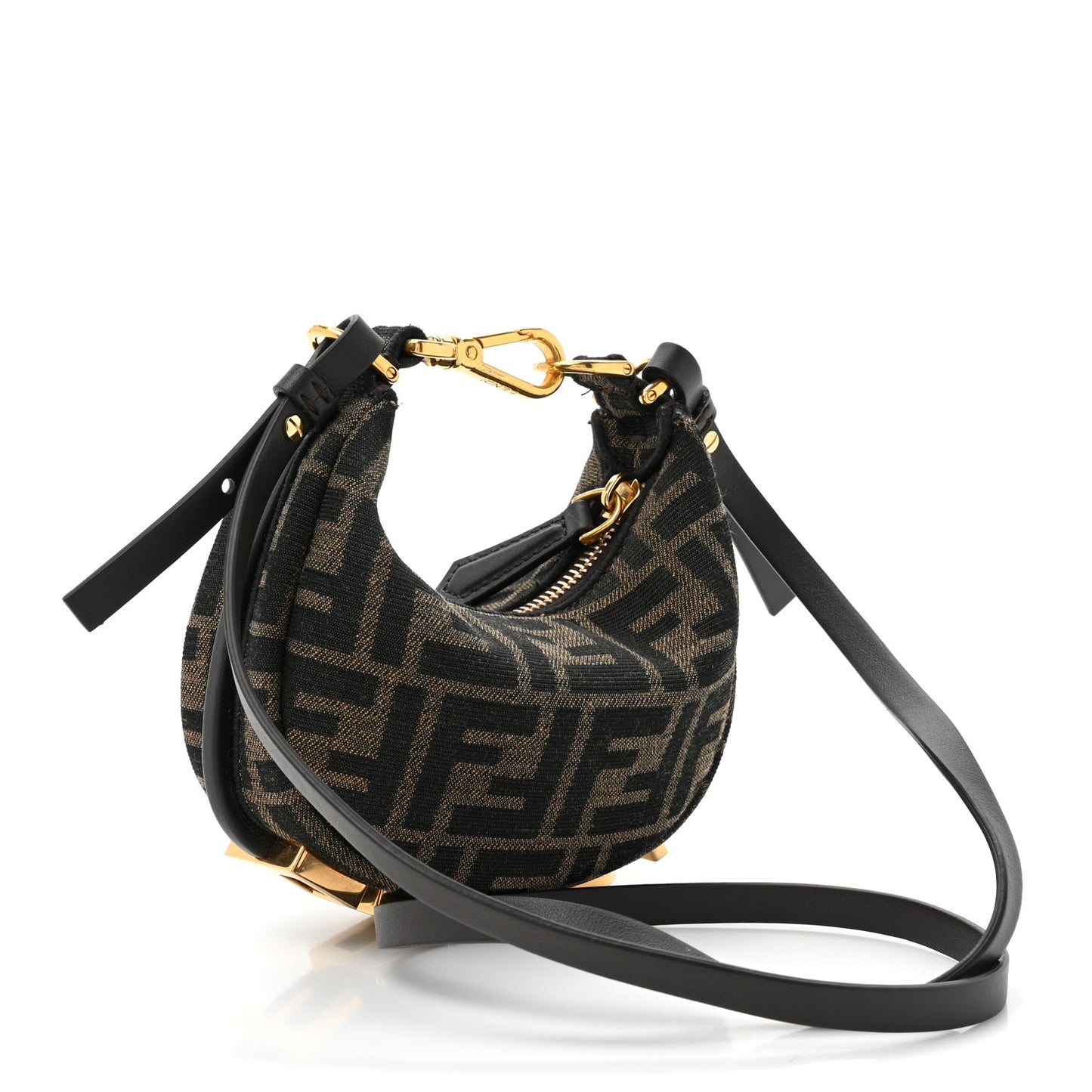 Fabric Jacquard FF 1974 Nano Fendigraphy Hobo Charm Tobacco Moro