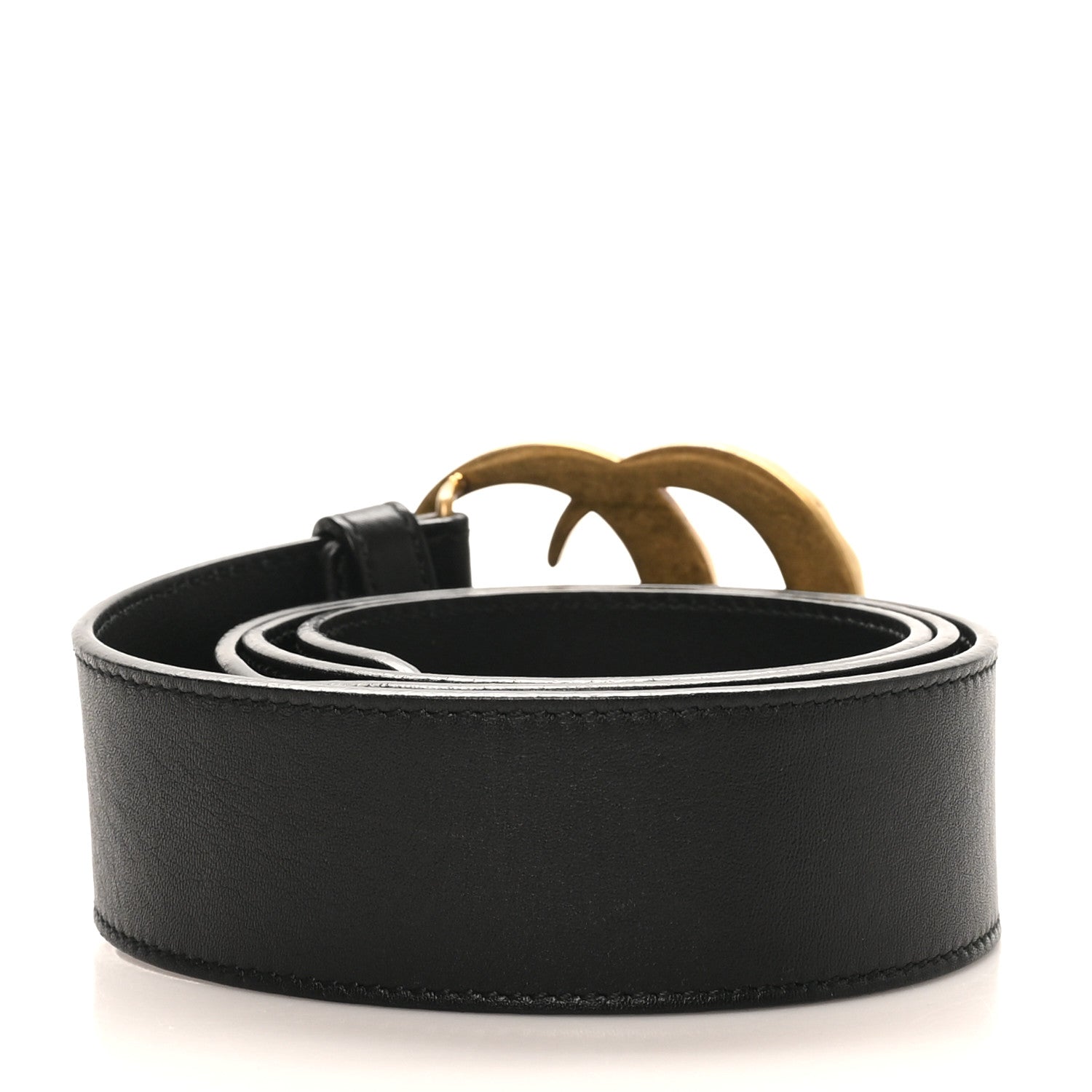 Gucci Moon Calfskin Pearl Double G 40mm Belt 90 36 Black Cream 3 of 12