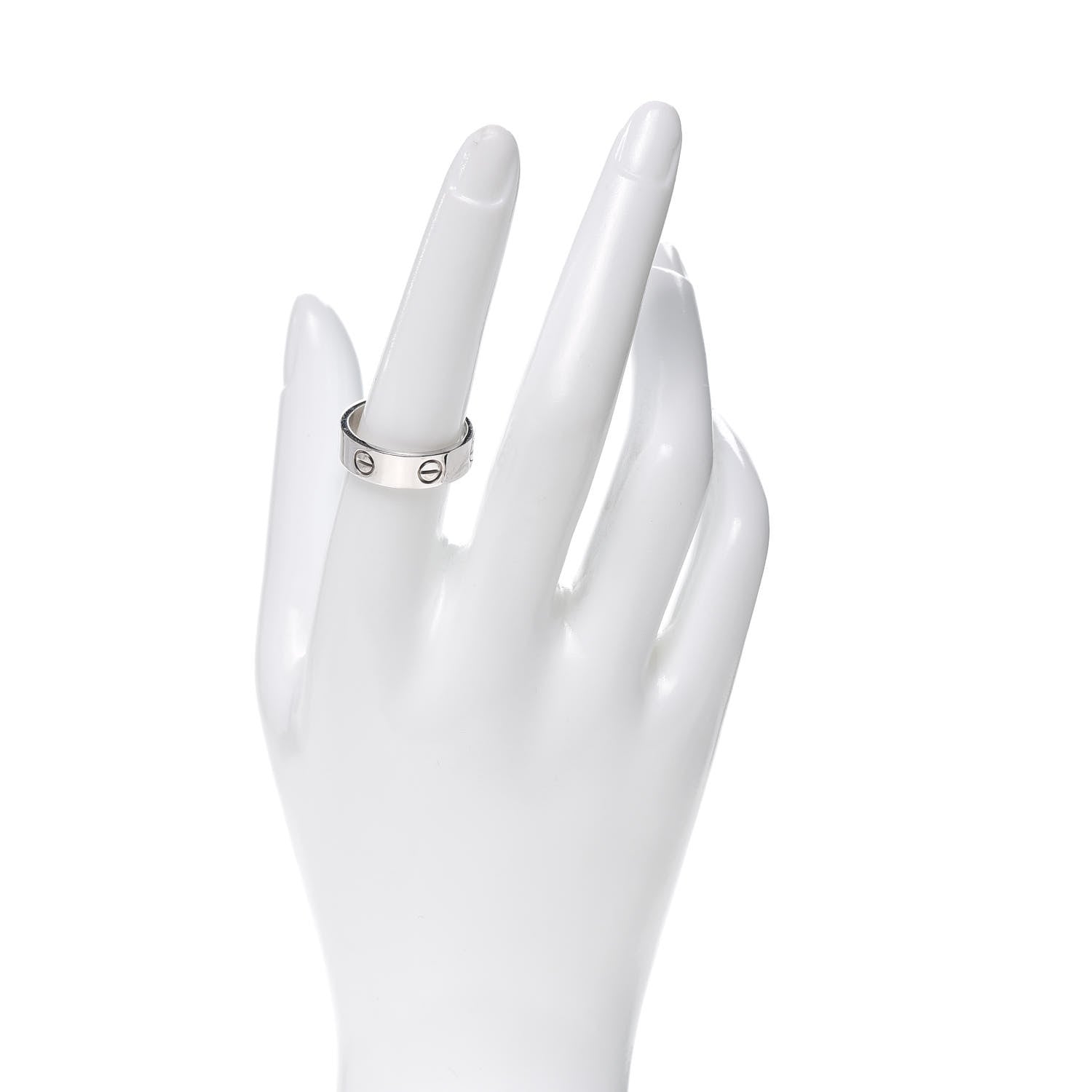Cartier 18K White Gold 5.5mm LOVE Ring 57 8 2 of 5