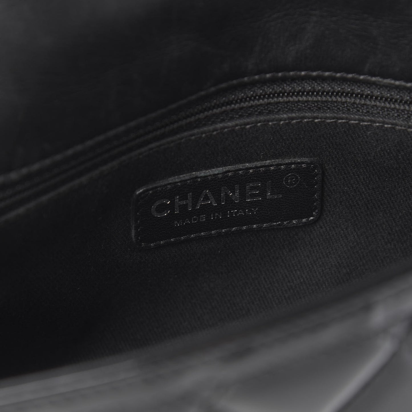 Patent Quilted Small Coco Shine Flap Black