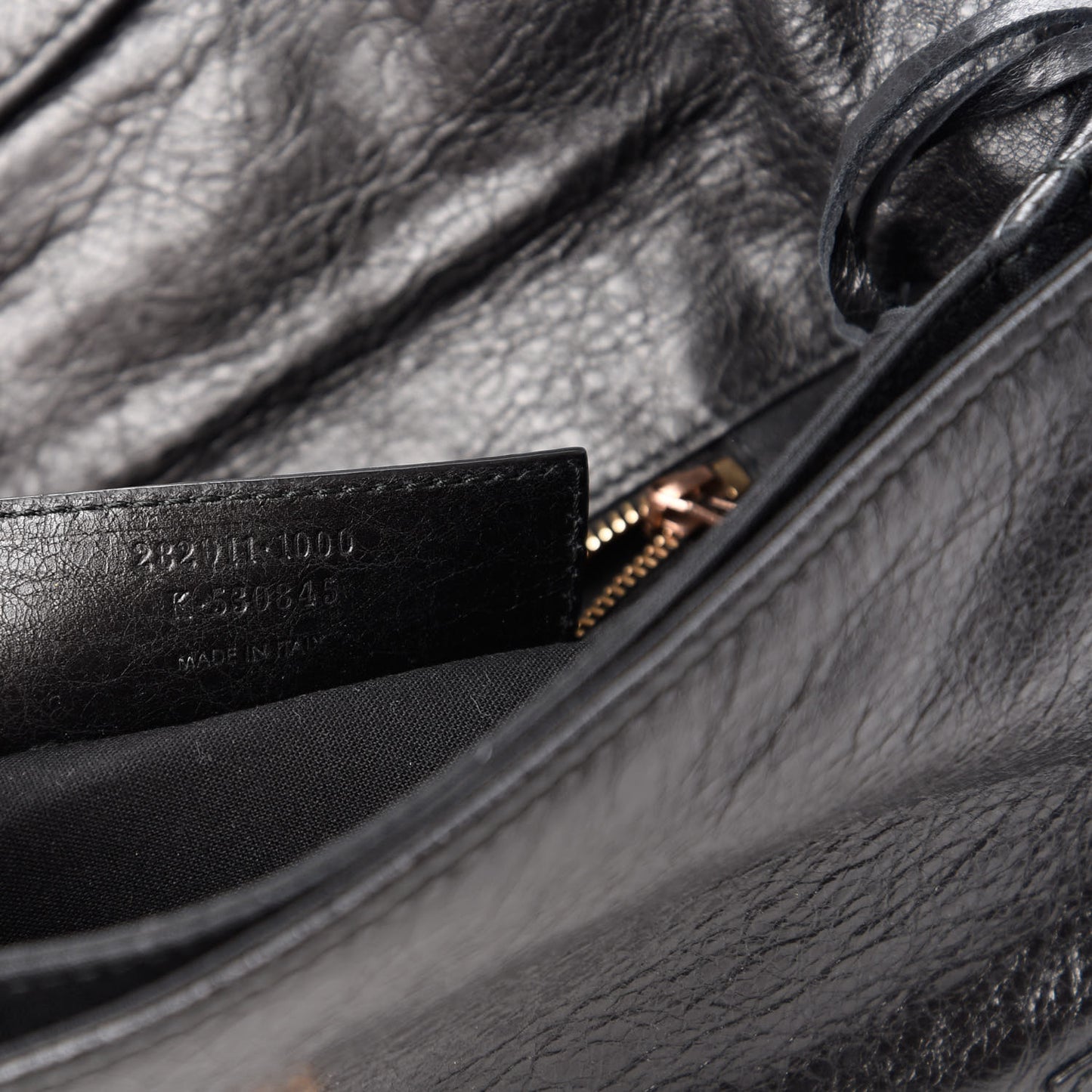 Agneau Giant 12 Rose Gold Hardware Envelope Clutch Black
