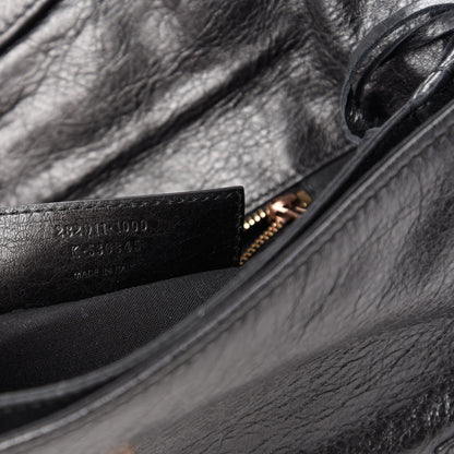Balenciaga Agneau Giant 12 Rose Gold Hardware Envelope Clutch Black 9 of 10