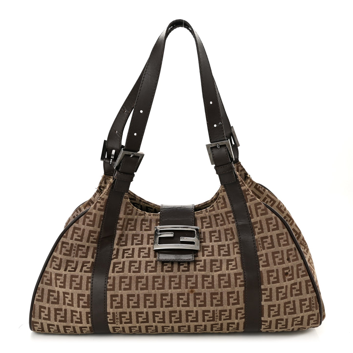 Zucchino Vitello Shoulder Bag Testa di Moro Beige
