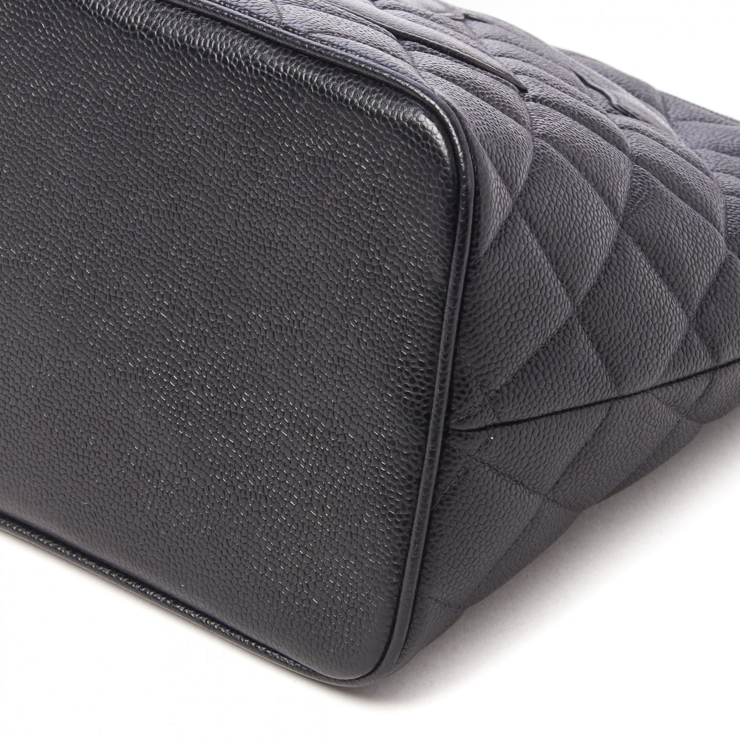 Caviar Quilted Medallion Tote Black