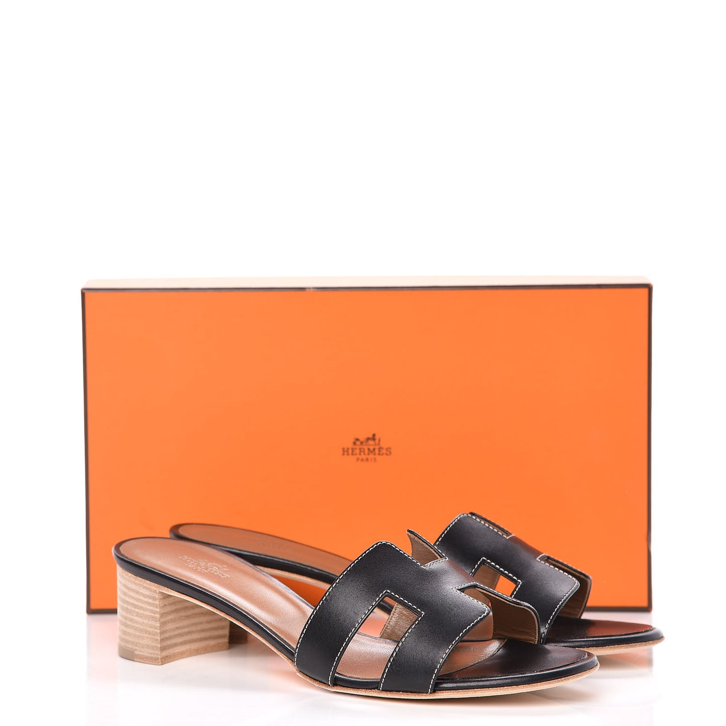 Calfskin Oasis Sandals 38.5 Black