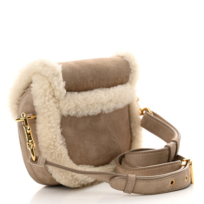 Christian Dior Suede Shearling Small Bobby Flap Beige 3 of 11