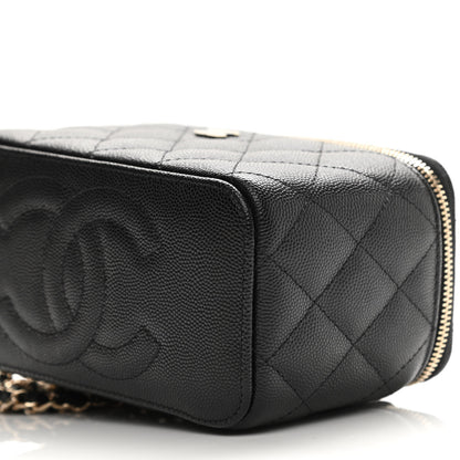 Chanel Caviar Quilted Small Vanity Case With Chain Black 18 of 21