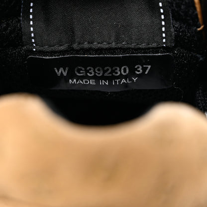Chanel Nylon Suede Calfskin Printed CC Sneakers 37 Beige 6 of 9