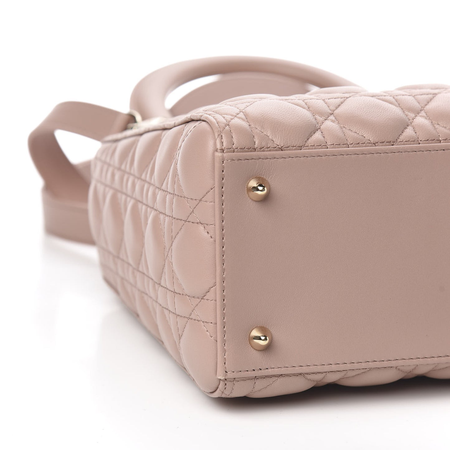 Lambskin Cannage Medium Lady Dior Bois de Rose