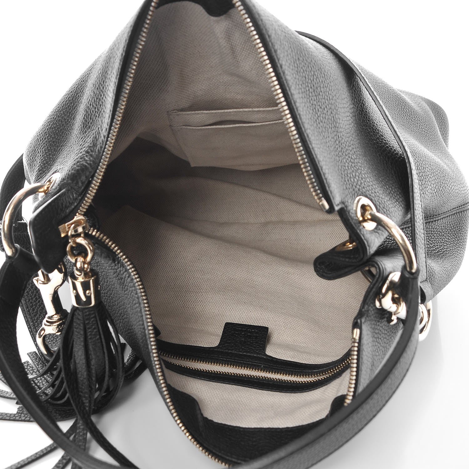 Gucci Pebbled Calfskin Large Soho Hobo Black 6 of 8