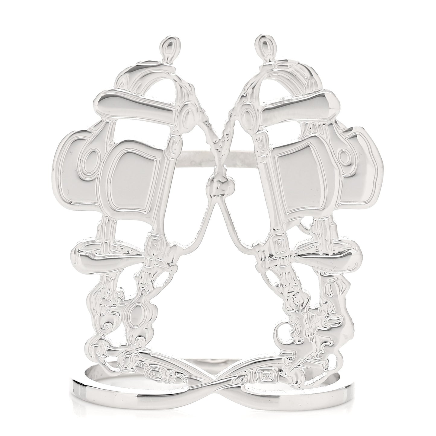 Palladium Plated Brass Brides de Gala Scarf 70 Ring