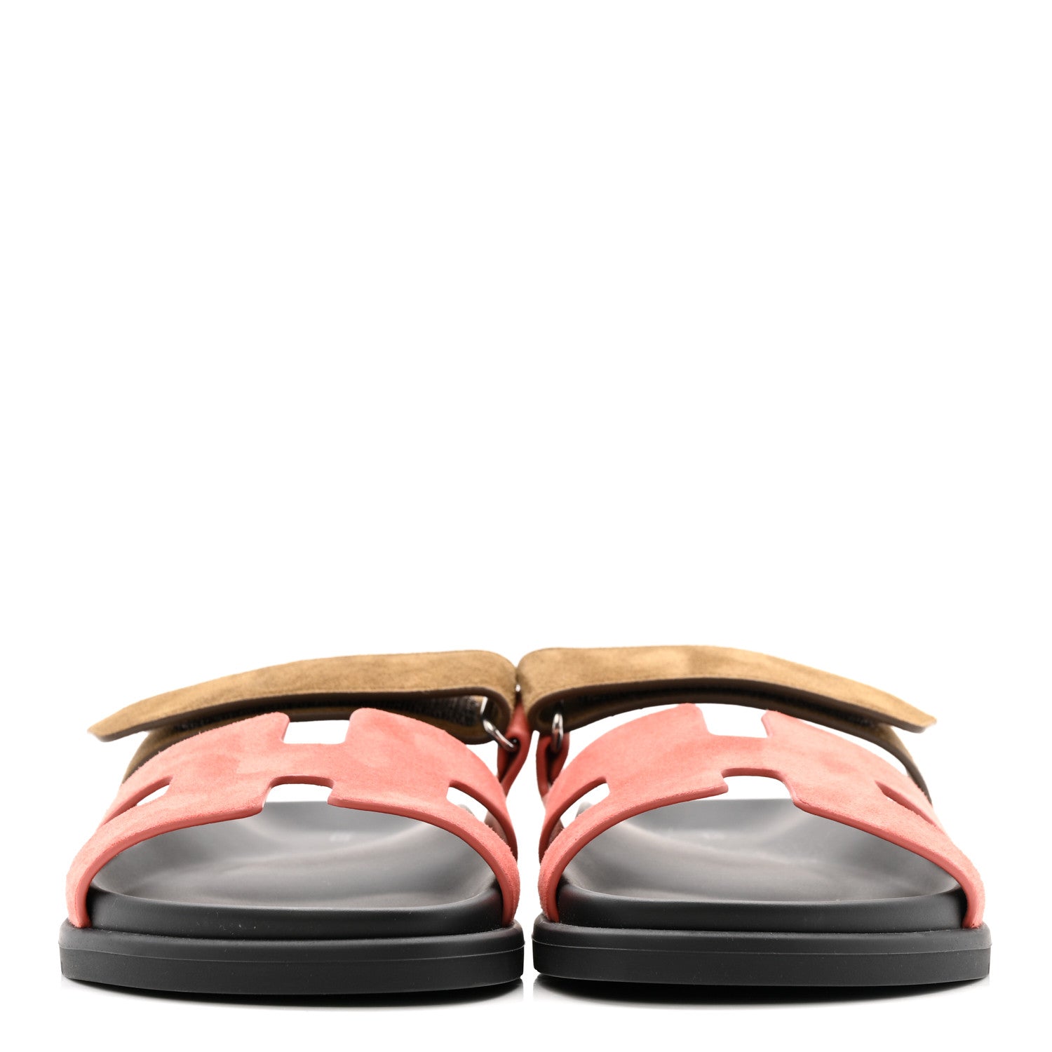 Hermes Suede Goatskin Womens Chypre Sandals 40 Rouge Tomette Terre Ambree 3 of 9