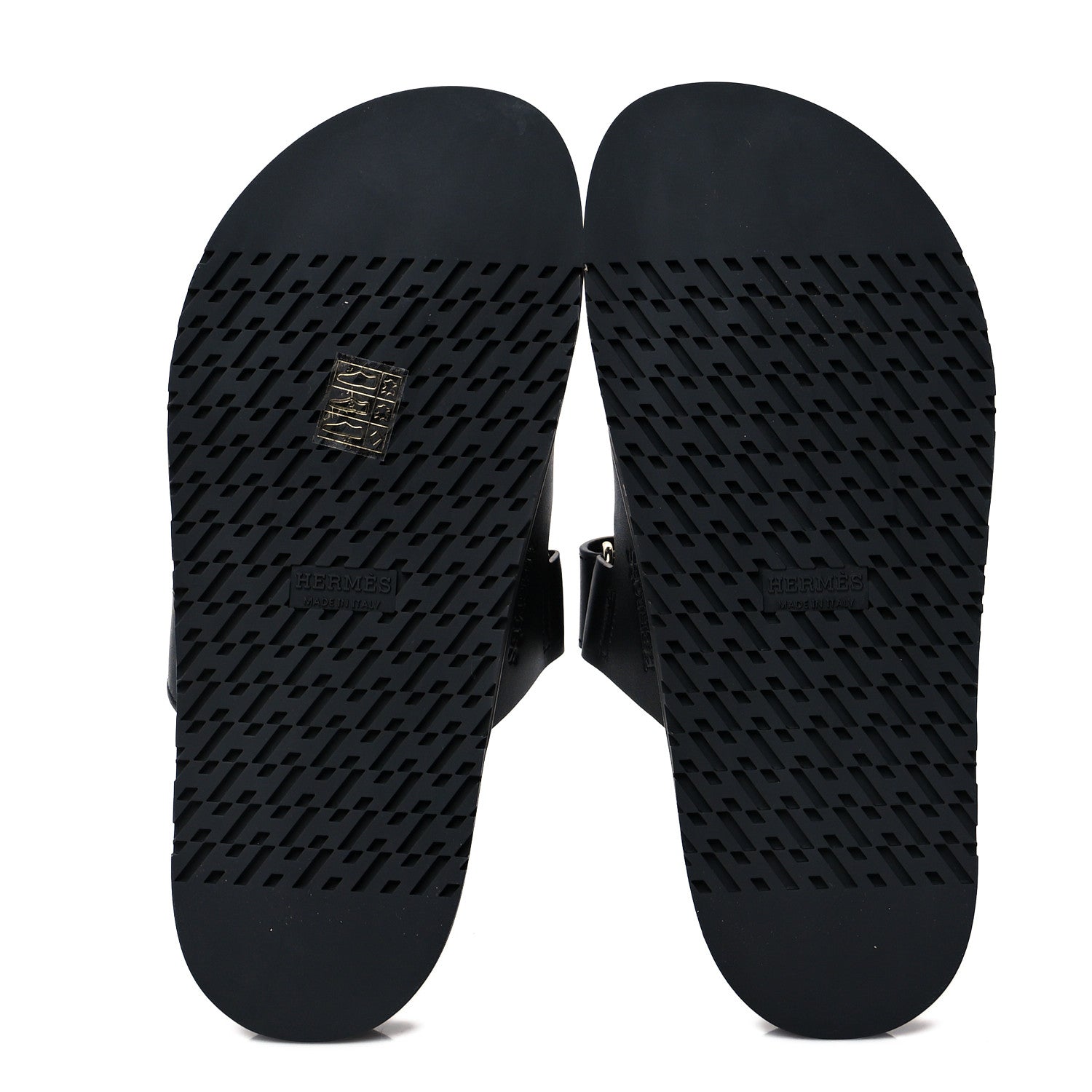 Hermes Calfskin Womens Chypre Sandals 37 Black 5 of 8