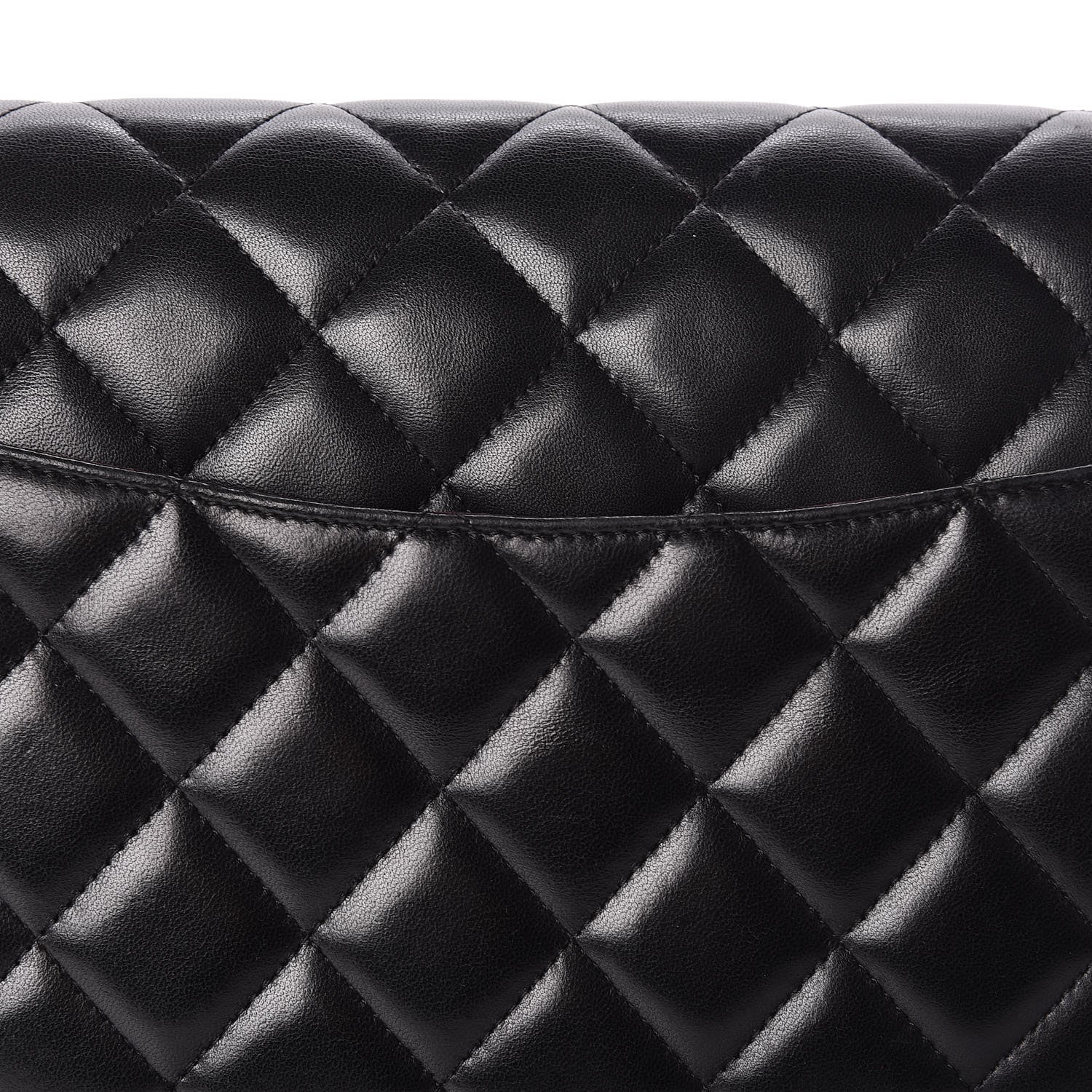 Chanel Lambskin Quilted Jumbo Double Flap Black 10 of 15