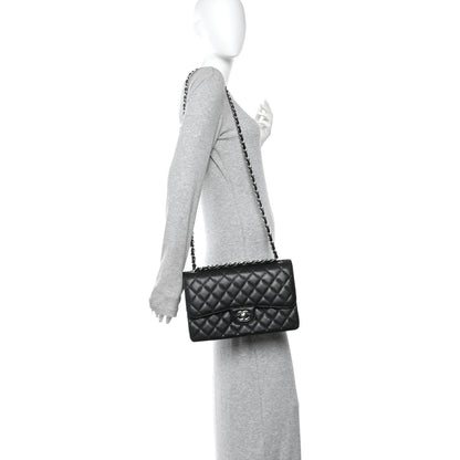 Chanel Caviar Quilted Jumbo Double Flap Black 2 of 11