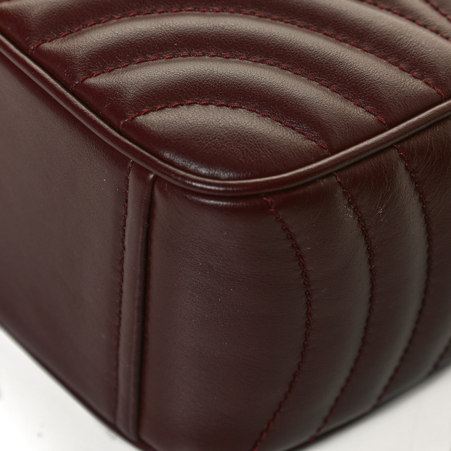 Prada Soft Calfskin Impunture Diagramme Camera Bag Granato 11 of 12