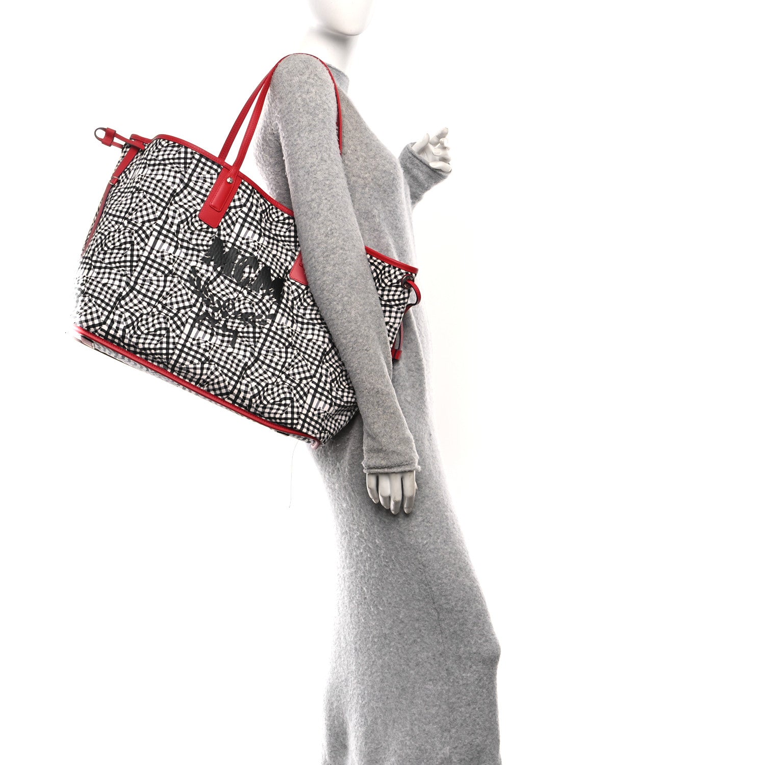 MCM Visetos Medium Liz Reversible Shopper Tote Ruby Red 2 of 17