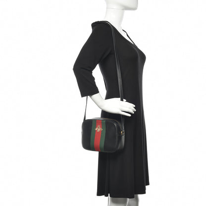 Gucci Calfskin Web Small Webby Bee Shoulder Bag Black 2 of 13