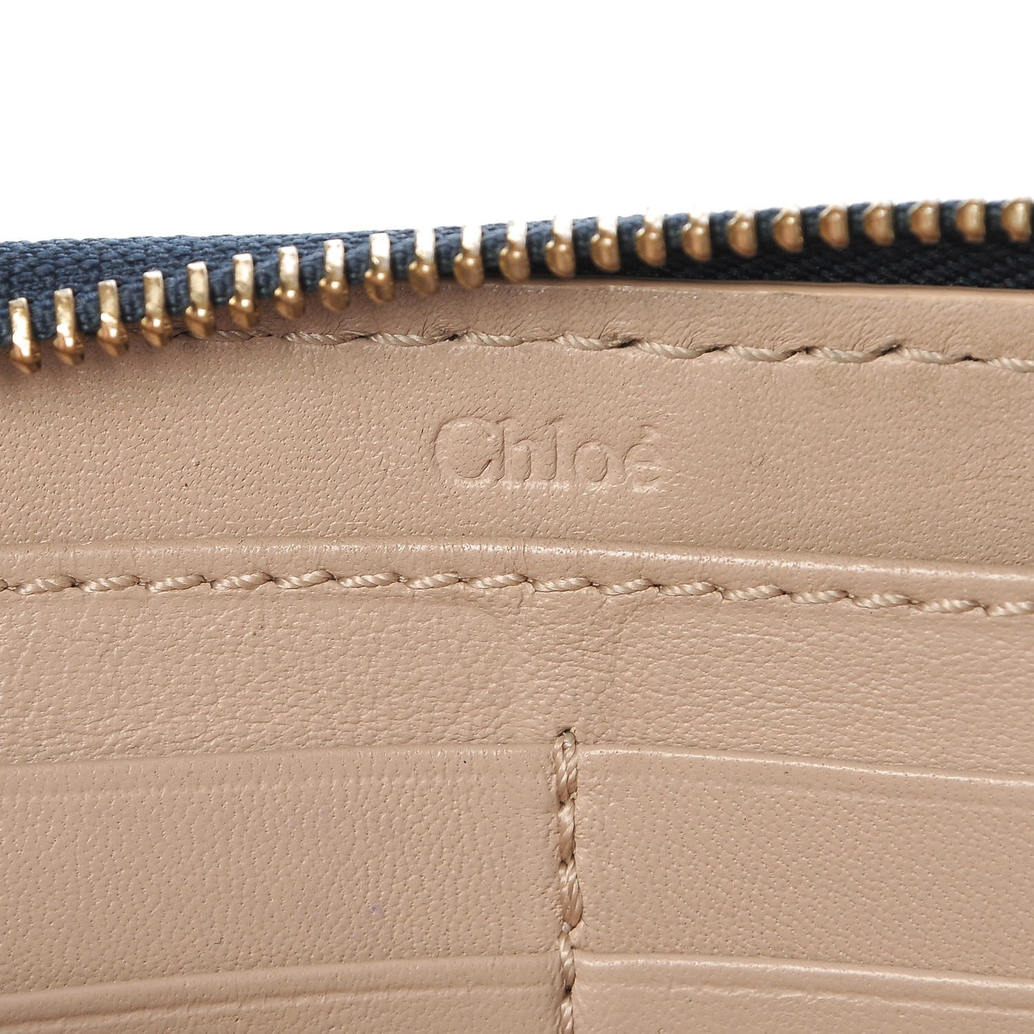 Chloe Grained Calfskin Marcie Long Zip Around Wallet Royal Navy 6 of 6