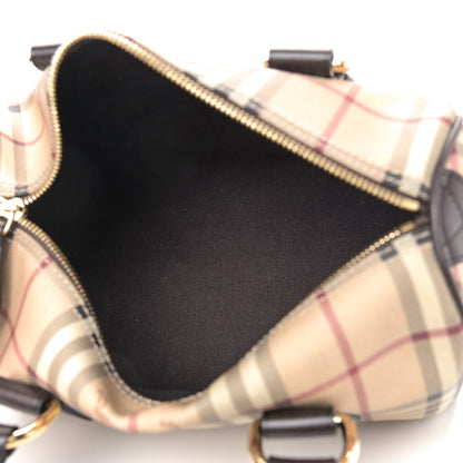 Burberry Haymarket Check Small Chester Bowling Bag Chocolate 5 of 9