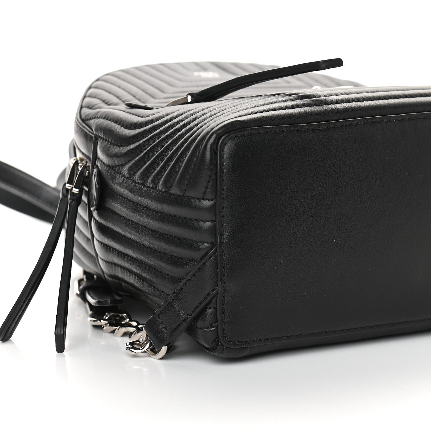 Fendi Shiny Nappa Trapuntata Mini Backpack Black 8 of 9