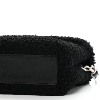Saint Laurent Shearling Toy Loulou Shoulder Bag Black 8 of 8