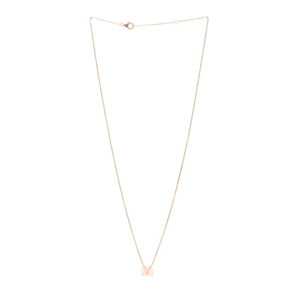 Cartier 18K Pink Gold Rose Quartz Diamond Caresse D'Orchidees Par Cartier Pendant Necklace 3 of 4