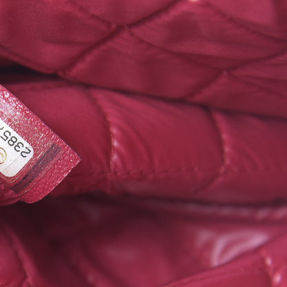 Chanel Lambskin Quilted Large Vintage Mademoiselle Cosmetic Case Red 7 of 9