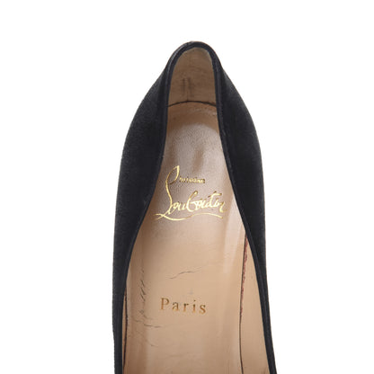 Christian Louboutin Suede Pigalle Follies 100 Pumps 37.5 Black 6 of 7