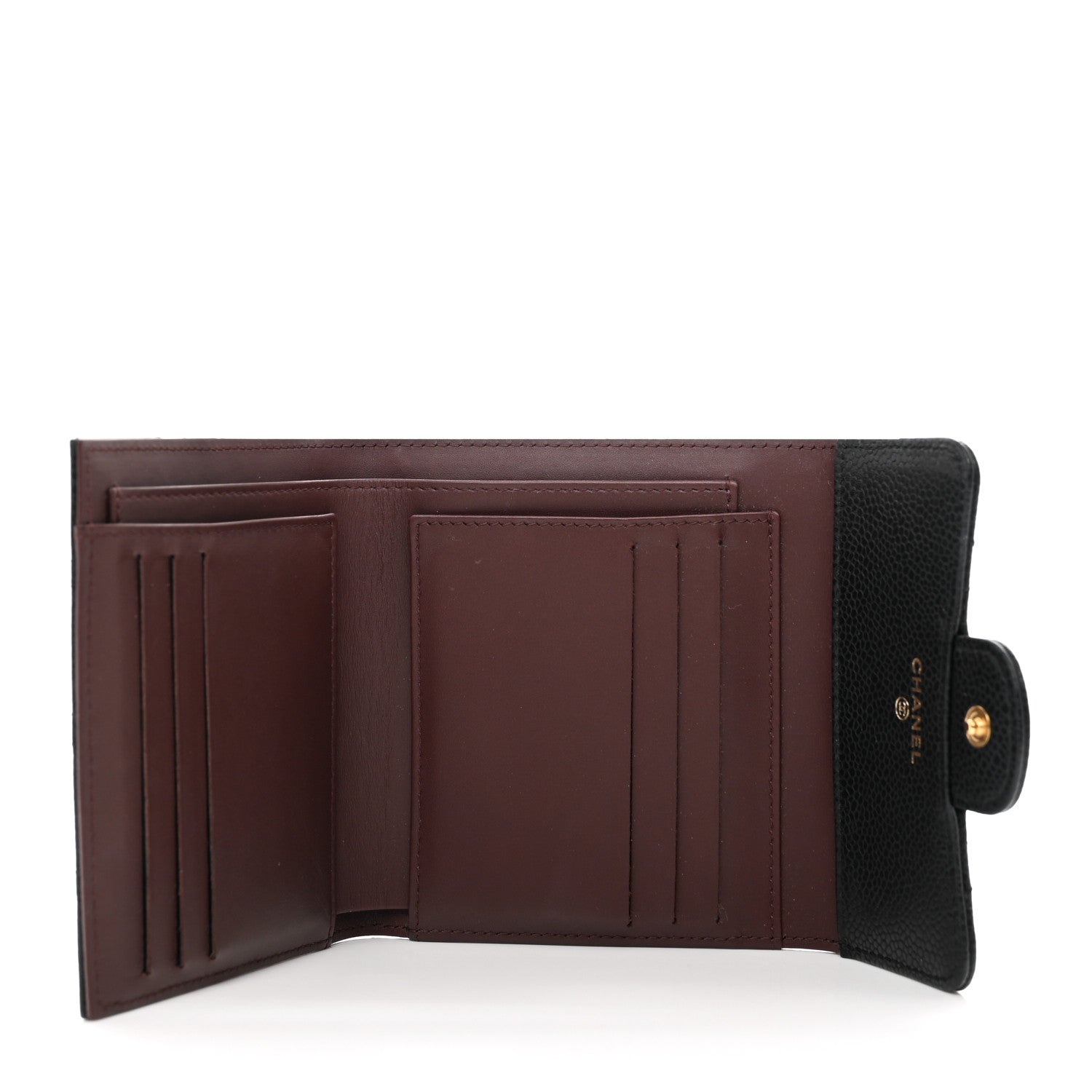 Chanel Caviar Quilted Compact Flap Wallet Black 5 of 8