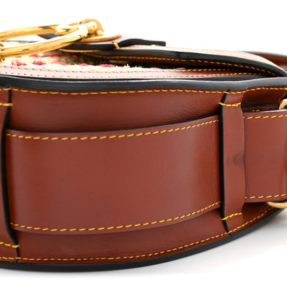 Chloe Calfskin Raffia Embroidered Small Tess Bag Sepia Brown 11 of 11
