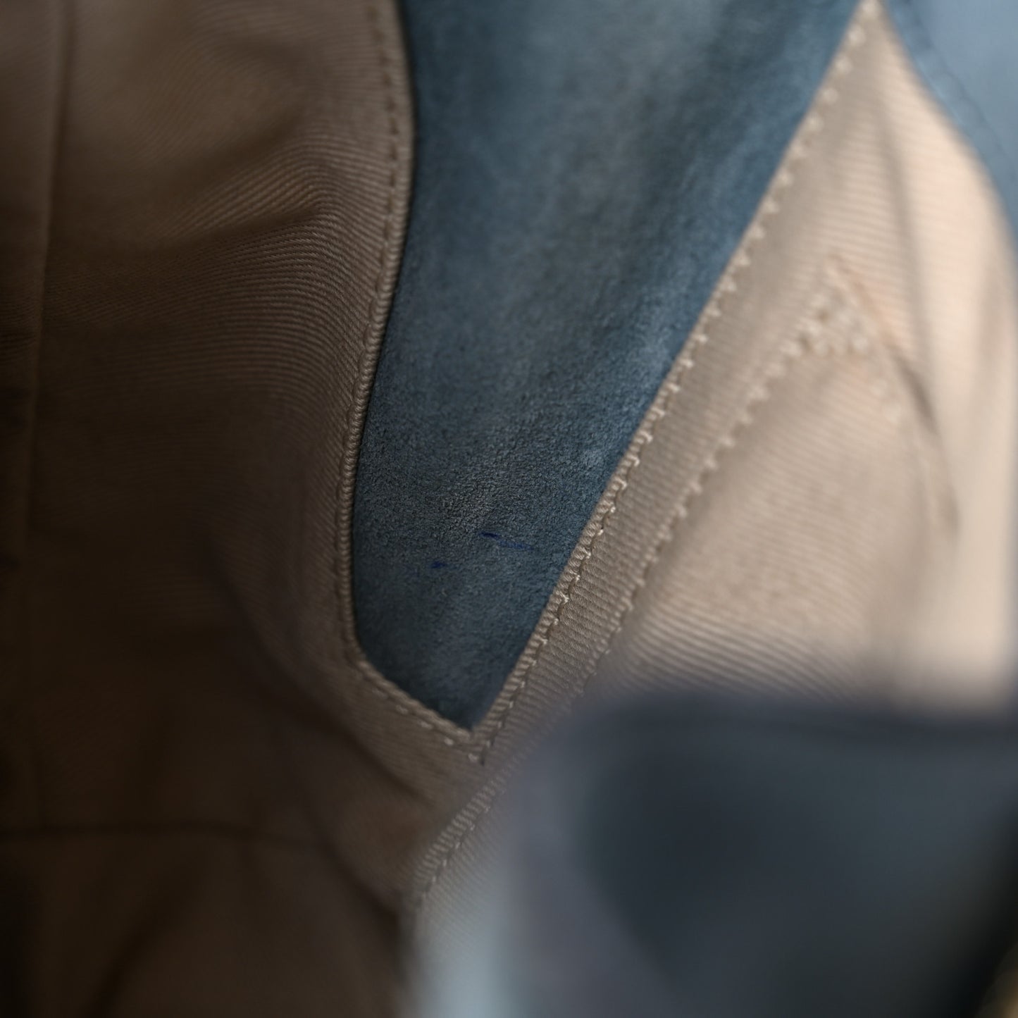 Suede Calfskin Mini Faye Backpack Washed Blue