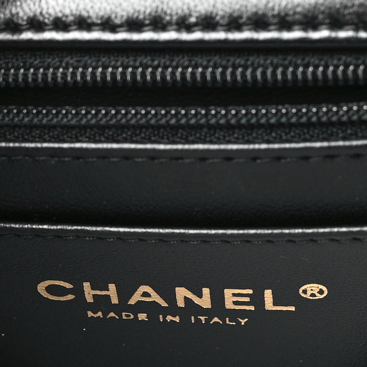 Lambskin Quilted Mini Top Handle Rectangular Flap Black