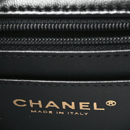 Chanel Lambskin Quilted Mini Top Handle Rectangular Flap Black 6 of 11