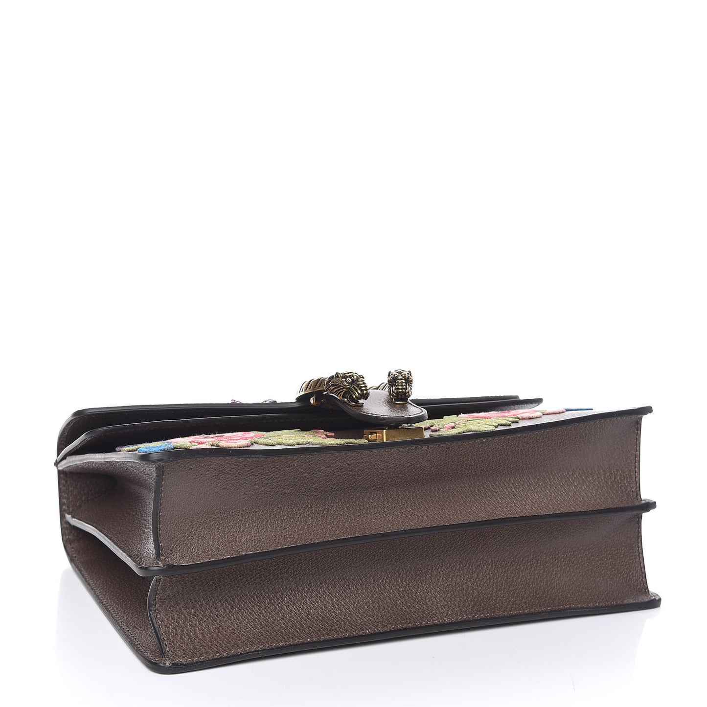 Calfskin Web Owl Embroidered Medium Dionysus Shoulder Bag New Acero Multicolor