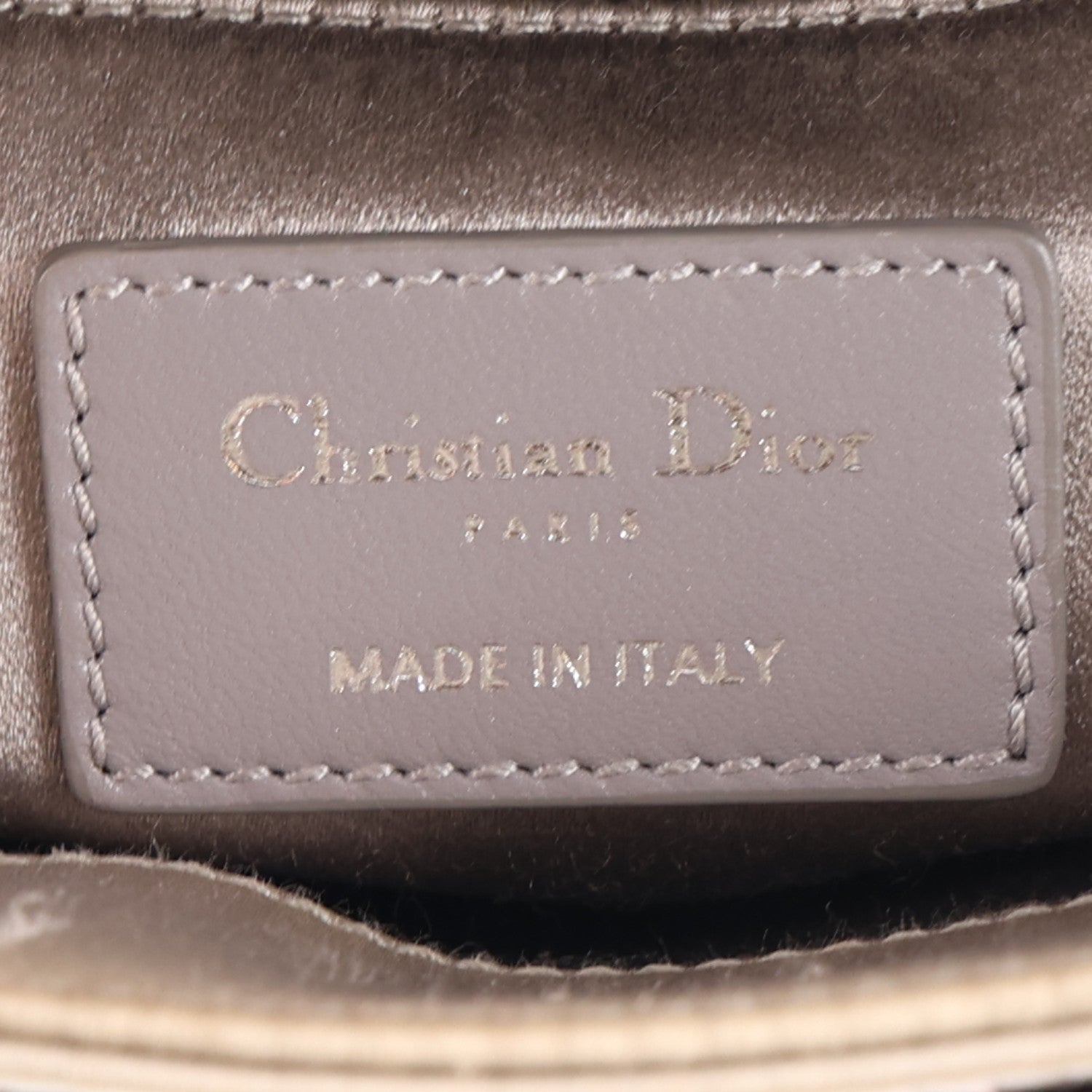 Christian Dior Satin Crystal Cannage Mini Lady Dior Gray 6 of 10