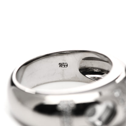 Chopard 18K White Gold Happy Diamonds Love Heart Band Ring 53 6.25 5 of 5