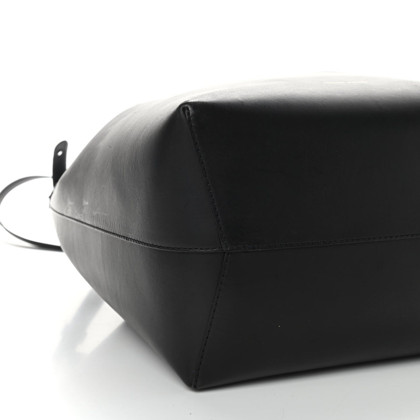 Vegetable Tanned Calfskin Bucket Bag Black Royal