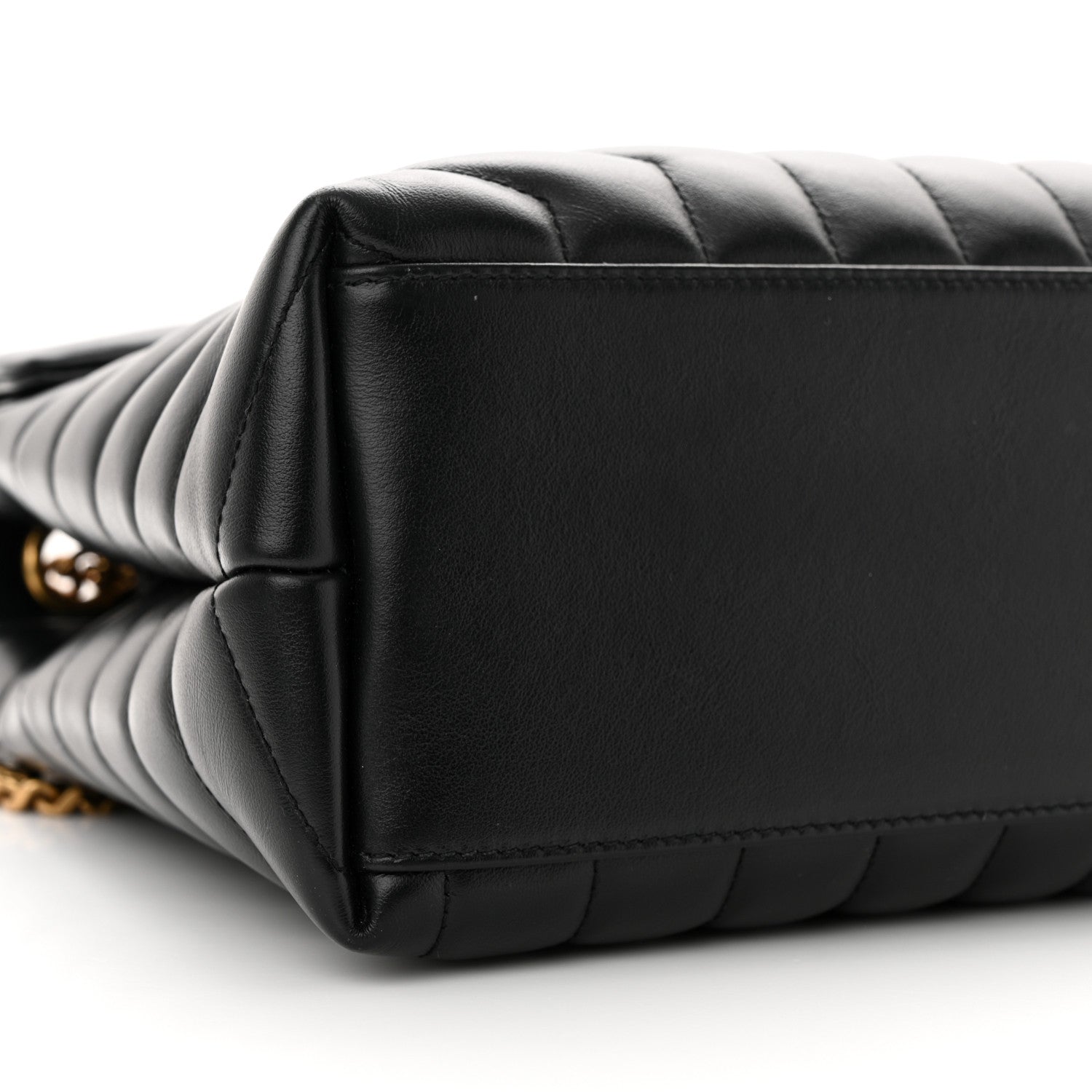 Saint Laurent Calfskin Y Quilted Monogram Medium Loulou Chain Satchel Black 9 of 14